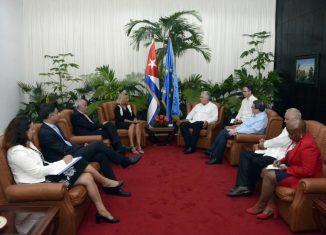 En un ambiente cordial, dialogaron sobre la reciente realización del segundo Consejo Conjunto entre Cuba-Unión Europea y la instrumentación del Acuerdo de Diálogo Político y Cooperación