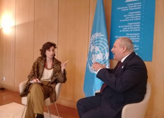 Audrey Azoulay reconoció la labor de Cuba en las áreas de competencia de la UNESCO y agradeció la participación de Alpidio Alonso en la 40 sesión de la Conferencia General de la organización, y en particular en el Foro de Ministros de Cultura.