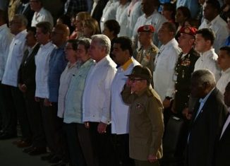 El acto cerró una jornada en la que los asistentes a la XVII Cumbre del ALBA-TCP abordaron la actual situación regional y las perspectivas de la Alianza en la presente coyuntura en América Latina, incluida su condición como Zona de Paz.