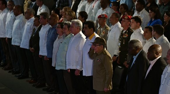 El acto cerró una jornada en la que los asistentes a la XVII Cumbre del ALBA-TCP abordaron la actual situación regional y las perspectivas de la Alianza en la presente coyuntura en América Latina, incluida su condición como Zona de Paz.