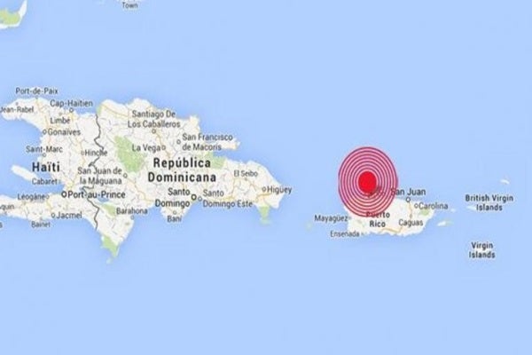 El sismo del pasado 7 de enero en Puerto Rico, afectó levemente a Bahamas, Islas Vírgenes Británicas, Dominica, República Dominicana, San Martín, Guadalupe y Haití.