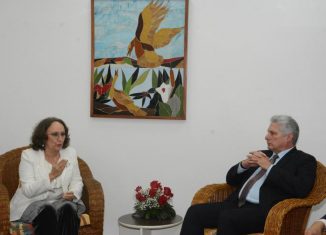 En un ambiente cordial, intercambiaron sobre el estado de los nexos entre la Secretaría General Iberoamericana y Cuba, y ratificaron la voluntad de trabajar por su fortalecimiento.