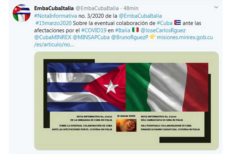 cuba italia covid