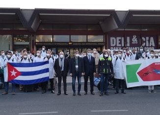 Este martes fue inaugurado el hospital de campaña donde labora la brigada cubana, instalado en la ciudad de Crema, provincia de Cremona, región de Lombardía, donde se concentra el mayor número de personas en Italia con Covid-19.