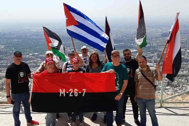 Sirios, cubanos y palestinos ratificaron este lunes su solidaridad y apoyo a la isla ante los intentos de desestabilización por parte de Estados Unidos, en una actividad organizada por el Día de la Rebeldía Nacional.