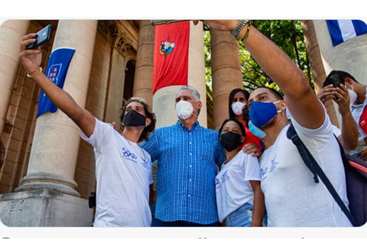 Al comentar en Twitter un encuentro realizado con un centenar de jóvenes de diversos sectores, en la Universidad de La Habana (UH), el mandatario cubano apuntó: ¨Cuando hablamos con ustedes uno se siente muy seguro de que vamos a tener en el menor tiempo posible un país mejor.