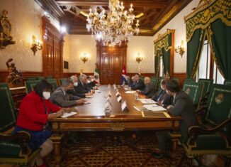 El Presidente de la República de Cuba, Miguel Díaz-Canel Bermúdez, sostuvo, en la sede del Palacio Nacional de México, una reunión con el Presidente de México, Andrés Manuel López Obrador.