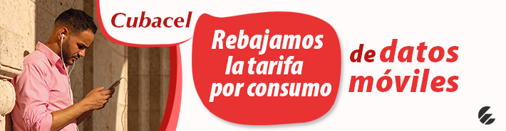 La rebaja consiste en que a partir de esta fecha usted podrá navegar con una tarifa de: 0.50 CUP/MB a los sitios internacionales y 0.25 CUP/MB a los sitios nacionales (sitios.cu).