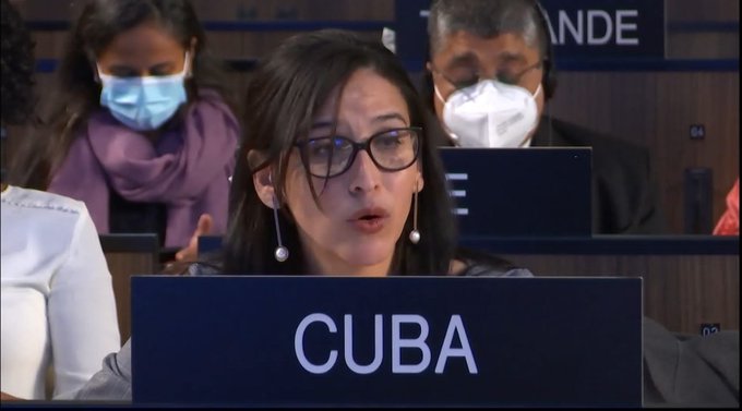 La embajadora de la Isla ante la Unesco, Yahima Esquivel, denunció en el Consejo Ejecutivo de la organización el carácter criminal del bloqueo estadounidense contra la nación caribeña y su recrudecimiento en tiempos de pandemia.