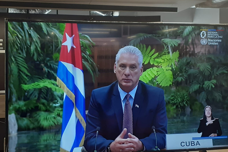 El presidente de Cuba, Miguel Díaz- Canel, ratificó este miércoles al gobierno y pueblo de Colombia su apoyo a la paz en este país durante un acto por el primer lustro de la firma del Acuerdo de Paz,.