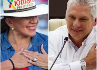 El presidente de Cuba, Miguel Díaz-Canel, congratuló hoy a la candidata Xiomara Castro, representante del partido Libertad y Refundación (Libre), quien lidera los escrutinios de votos de las elecciones de este domingo en Honduras.