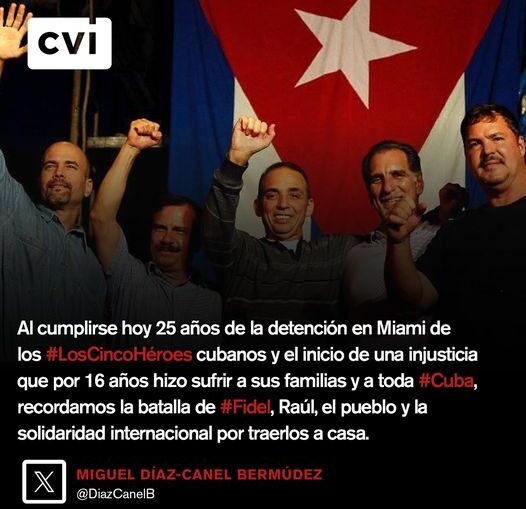 Foto de Cubavisión Internacional sobre el encarcelamiento de los cinco héroes cubanos en Miami