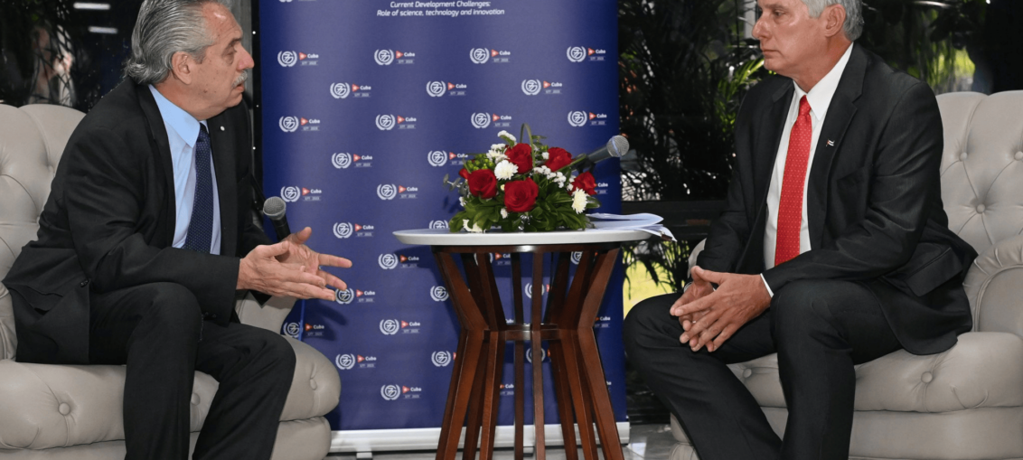 Alberto Fernández y Miguel Díaz-Canel Bermúdez