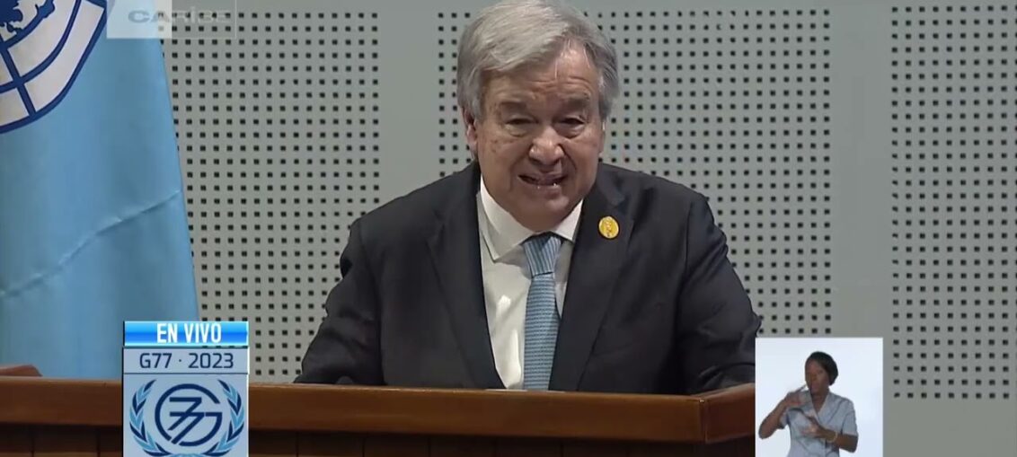 Antonio Guterres en la Cumbre del G77 y China